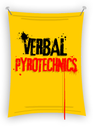 Verbal Pyrotechnics Concept Logo